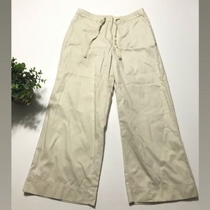 J.Jill Cotton Chino Khaki Trouser Pants 8 Spring